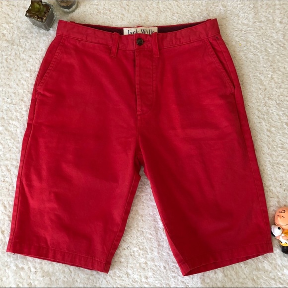 Jack Wills Red Short Pants Men Small - Picture 1 of 8